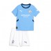 Manchester City Erling Haaland #9 Fußballbekleidung Heimtrikot Kinder 2024-25 Kurzarm (+ kurze hosen)